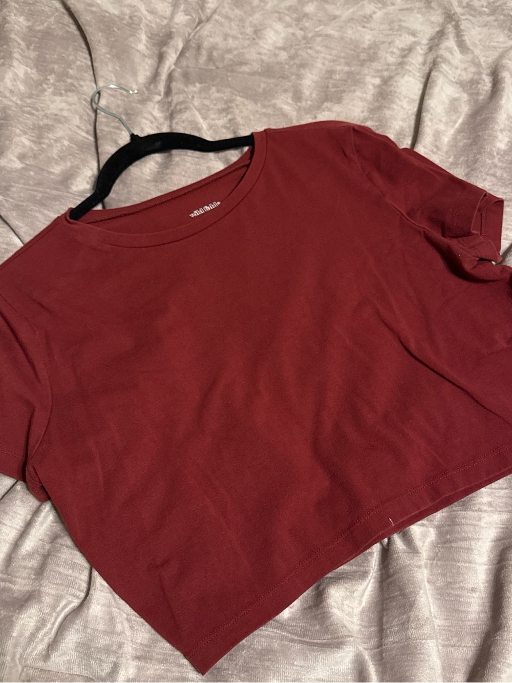 wild fable Cropped Tee in Deep Red